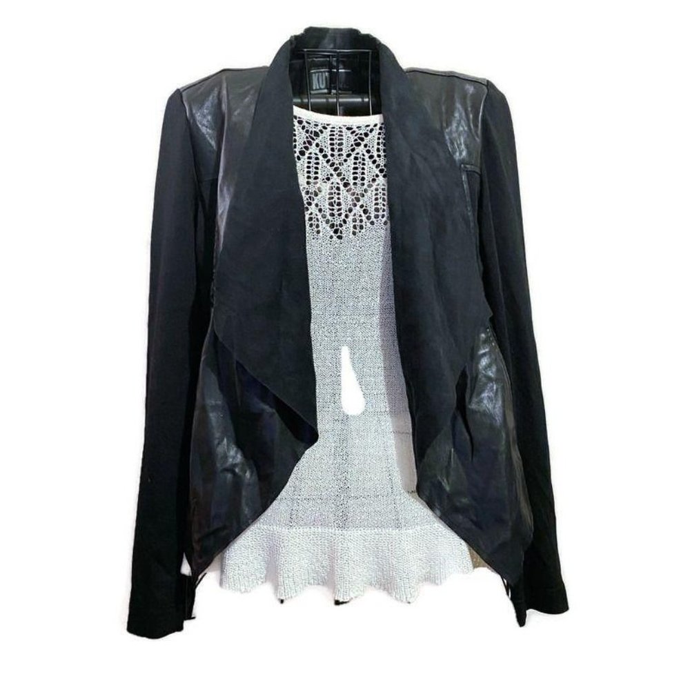 Kut from the Kloth Black Jacket Sz S Vegan Suede